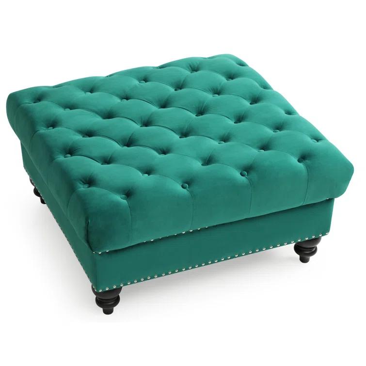 Nola Velvet Ottoman