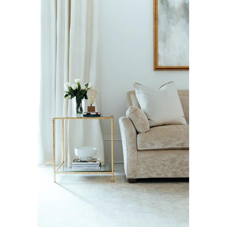 Ave Home Chloe Glass Top End Table