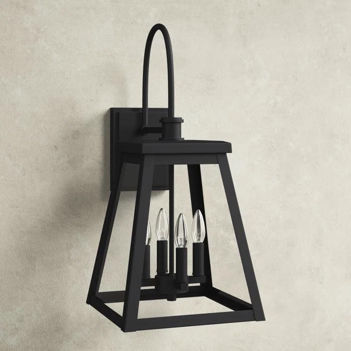 Wrentham 4 Light Bell Outdoor Aluminum Wall Light