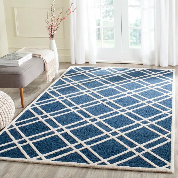 Sanyla Hand Tufted Wool Geometric Rug
