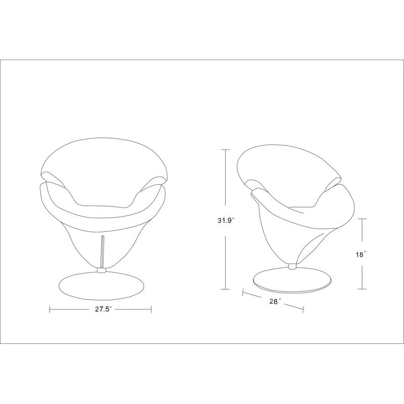 Everly Quinn Aanayah Velvet Swivel Barrel Chair