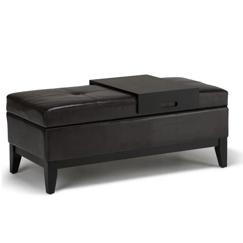 Oregon Faux Leather Ottoman