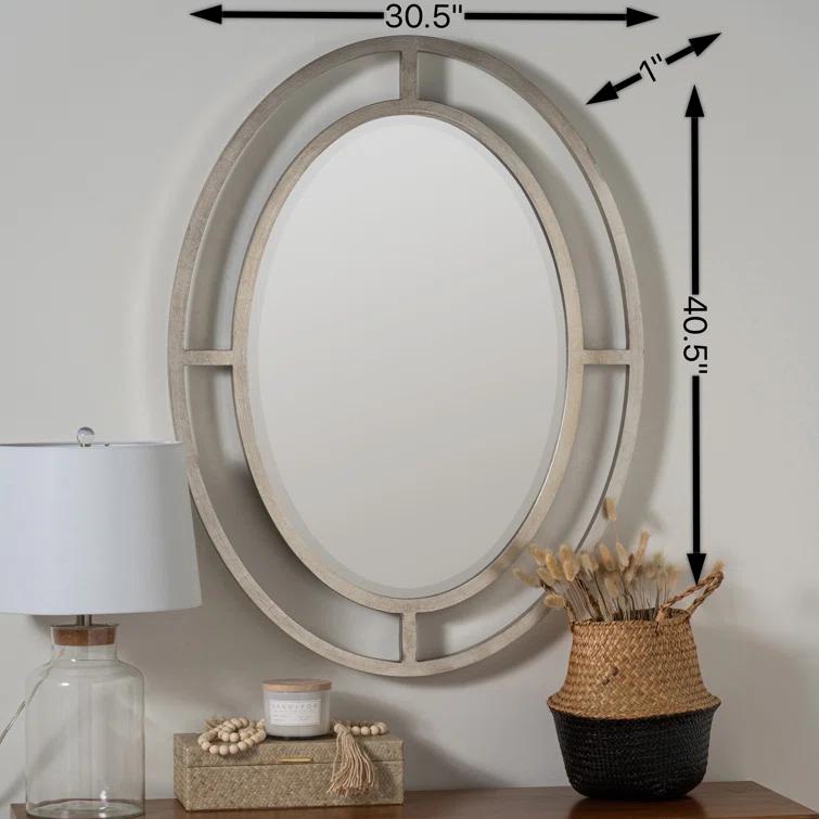 Samia Oval Mirror - Silver