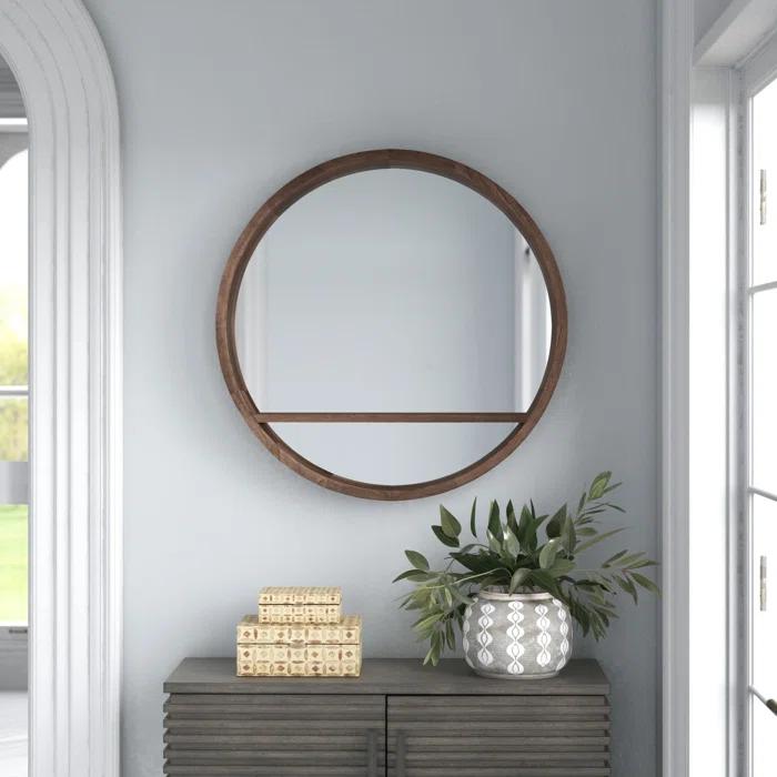 Shane Flat Wall Mirror with Shelves