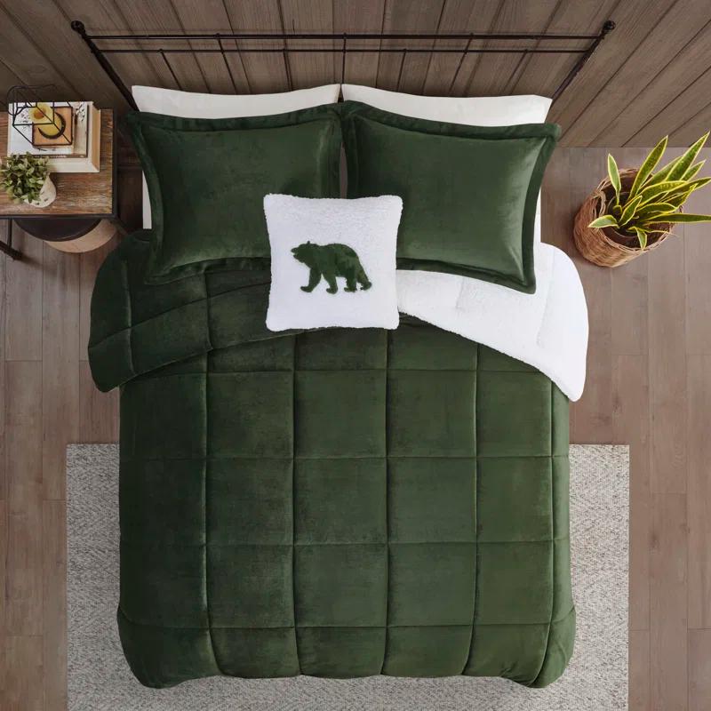 Woolrich Woolrich Alton Plush to Sherpa Down Alternative Comforter Set