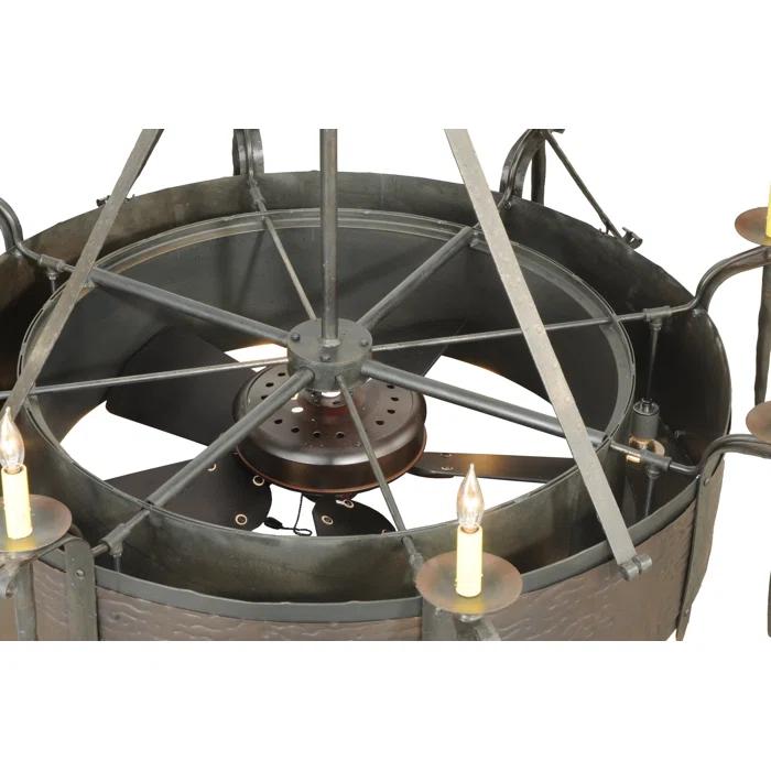 Meyda Lighting Rustic Lodge 16 - Light Dimmable Drum Chandelier