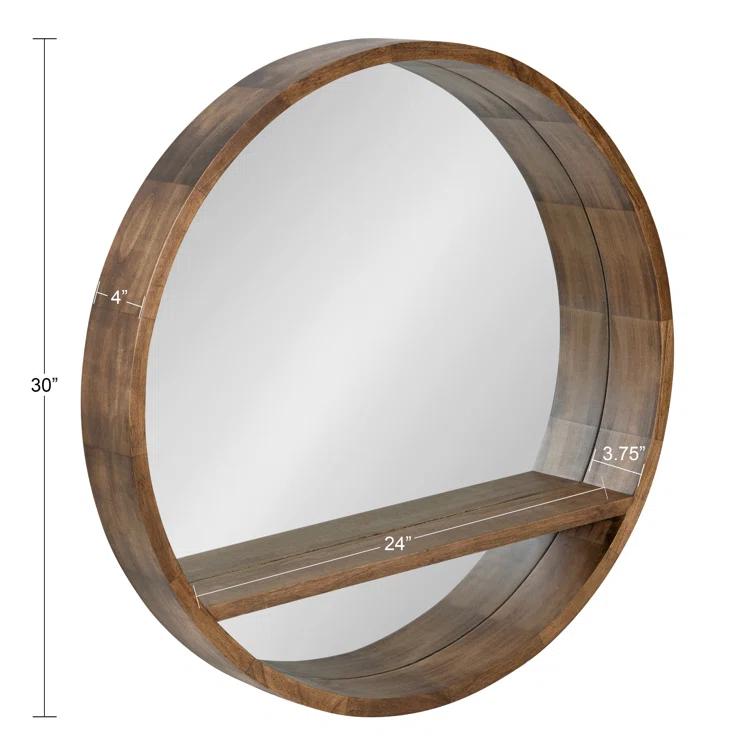 Shane Flat Wall Mirror with Shelves
