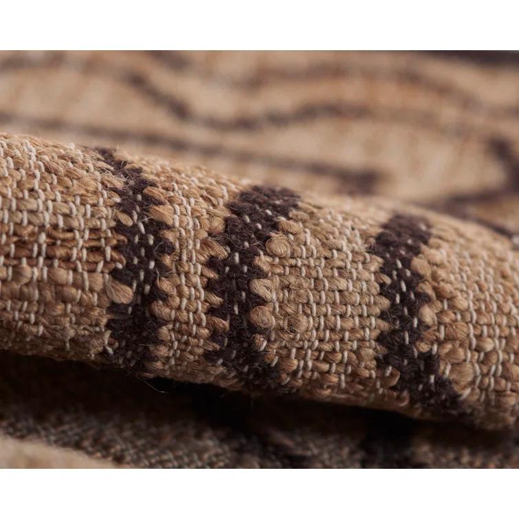 Erin Gates by Momeni Orchard Ripple Brown Hand Woven Wool and Jute Area Rug