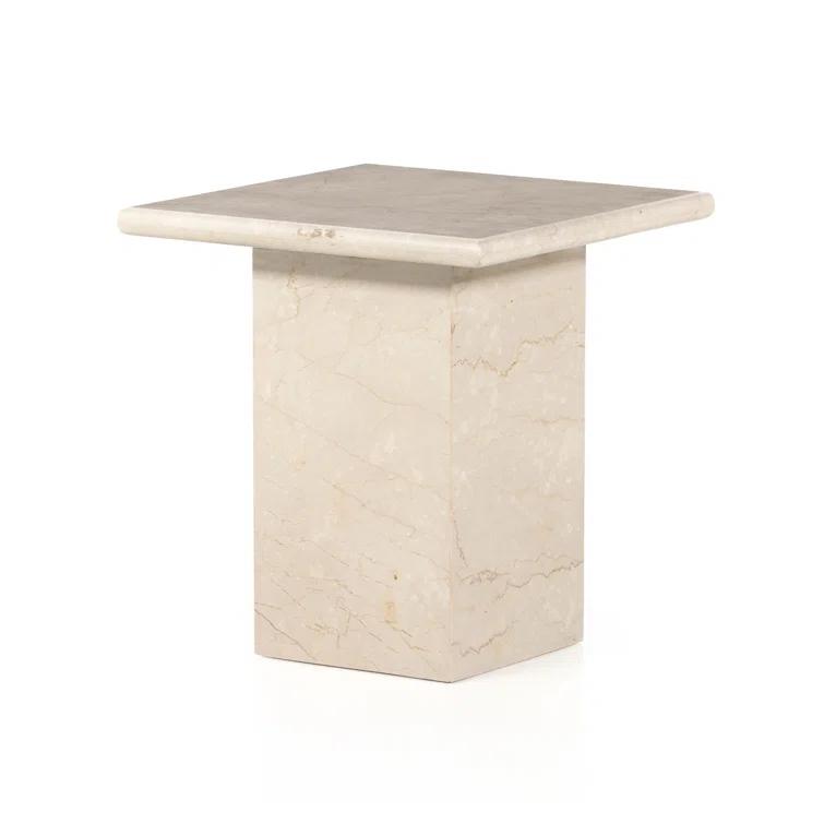 Leonel Side Table - Cream Marble
