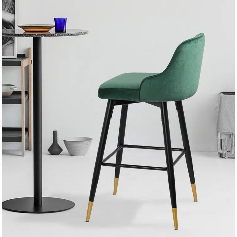 Swivel Velvet Upholstered Counter & Bar Stool (Set of 2)