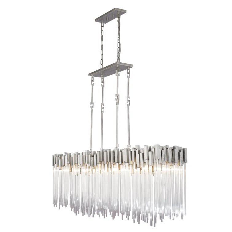 309N08RN-Varaluz Lighting-Matrix - Eight Light Linear Pendant-Black Finish