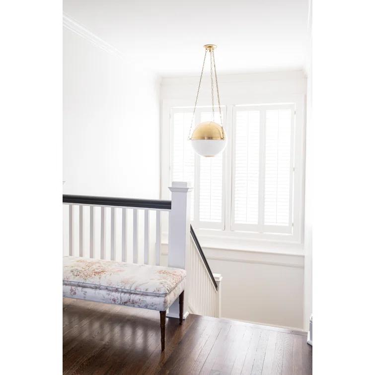 Aerin Round Pendant Light - Aged Brass / Large