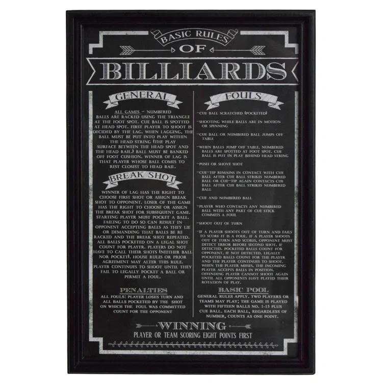 Hathaway Games " Billiard Game Rules "