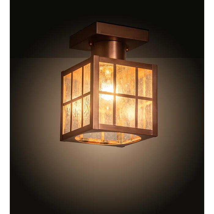 Meyda Lighting Glass Semi Flush Mount