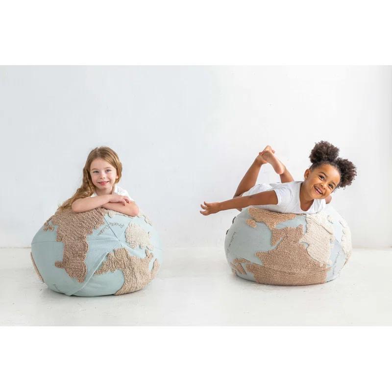Lorena Canals World Map Pouf