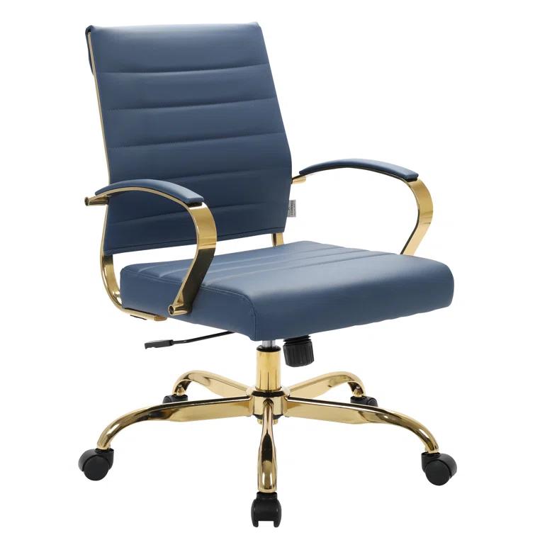 Everly Quinn Naudain Leather Office Conference Chair Modern Executive Meeting Room Chairs
