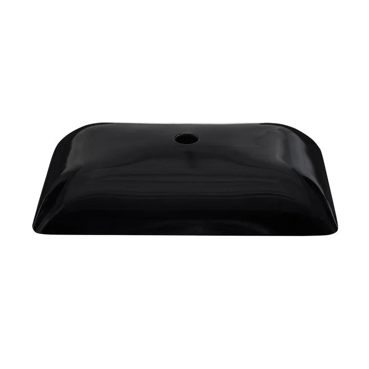 Cascade Rectangular Glass Vessel Sink with Faucet
