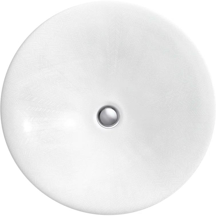 KOHLER Sartorial Herringbone Carillon ARTIST EDITIONS Round Wading Pool Bathroom Sink