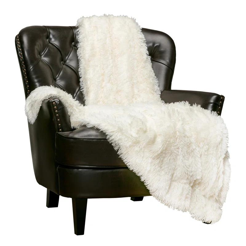 Chanasya Shaggy Shaggy Super Elegent Sherpa Long Fur Throw