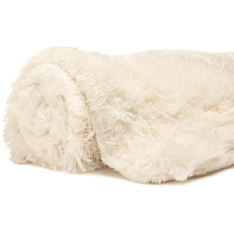 Chanasya Shaggy Shaggy Super Elegent Sherpa Long Fur Throw