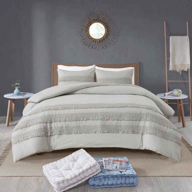 Kelly Clarkson Home Hugo Cotton Seersucker Duvet Cover Set