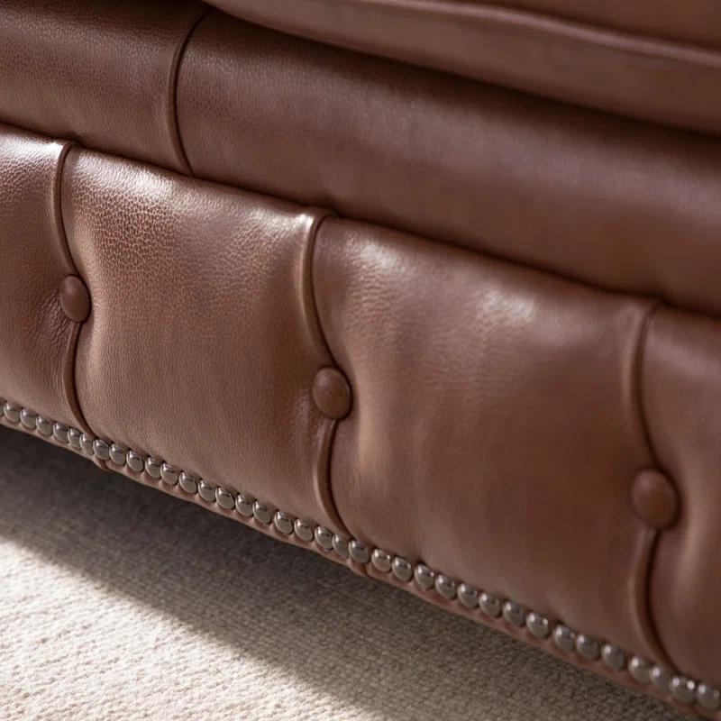 Freddie 95'' W Leather Sofa