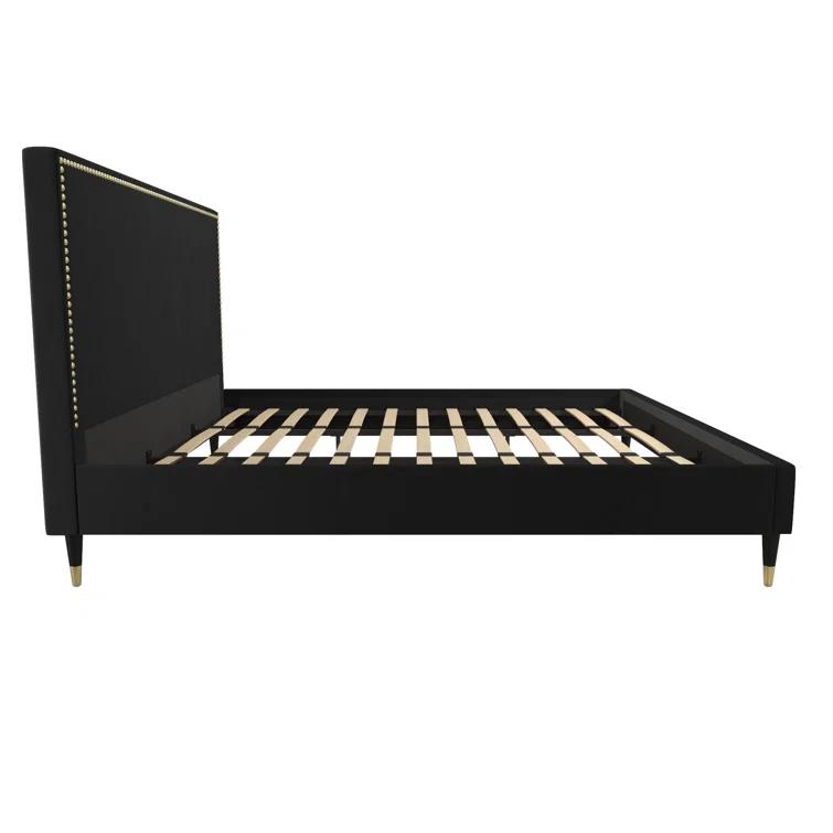 Audrey Upholstered Low Profile Platform Bed