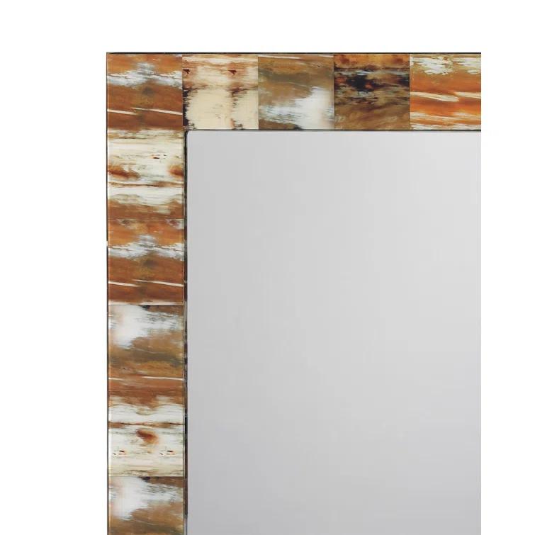 Wood Flat Wall Mirror