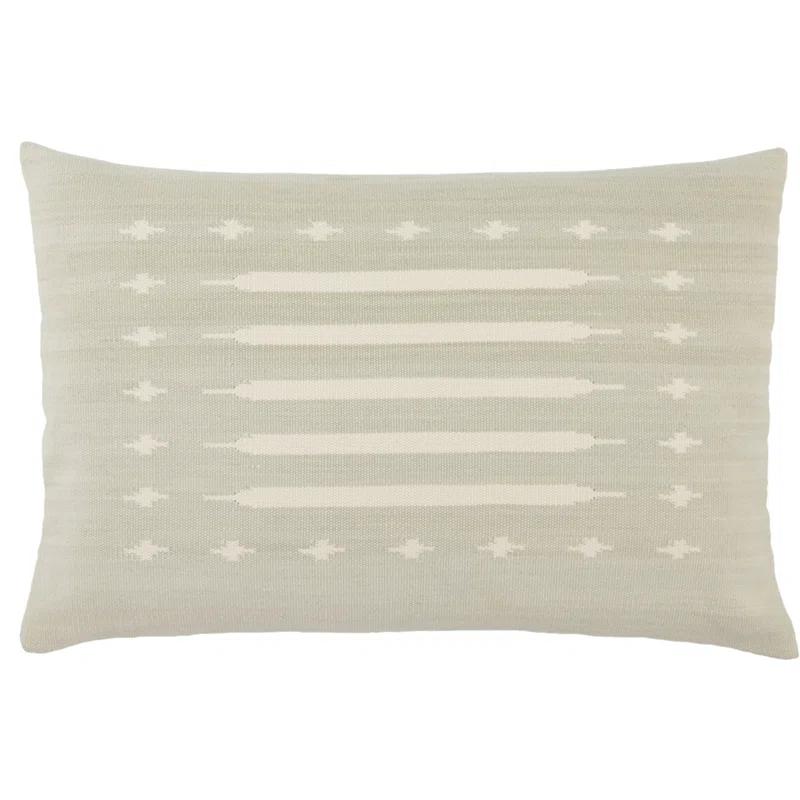 Estela Geometric Cotton Lumbar Throw Pillow