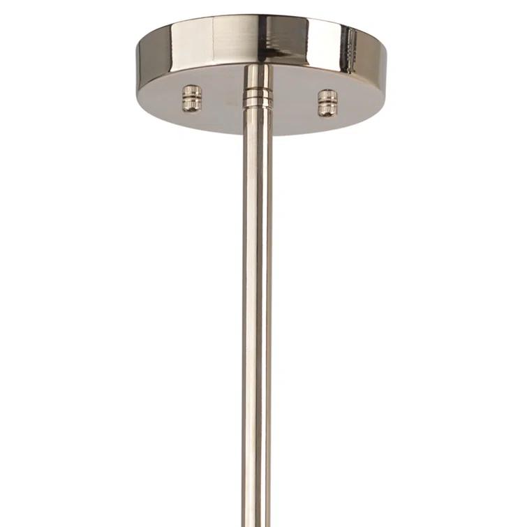 Mini Crestwood Nickel Finish 3-Light Clear Glass Chandelier
