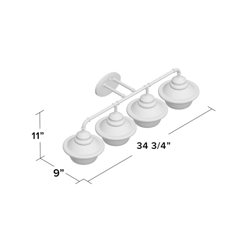 Anderson 4 Light Transparent Dimmable Vanity Light