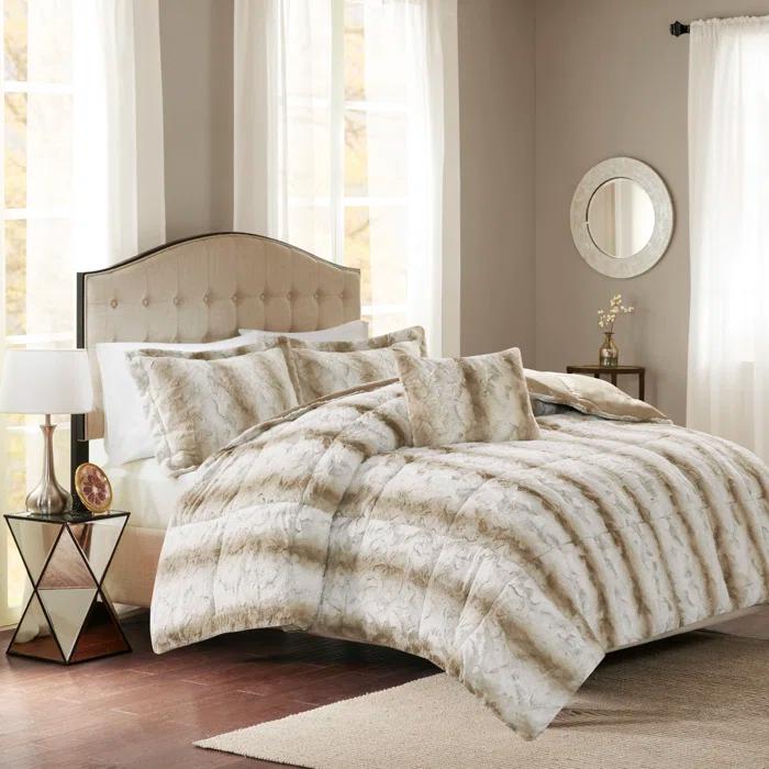 Zuri Faux Fur Comforter Set