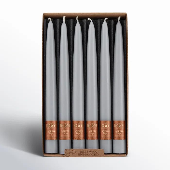 12 Piece Unscented Taper Candle Set