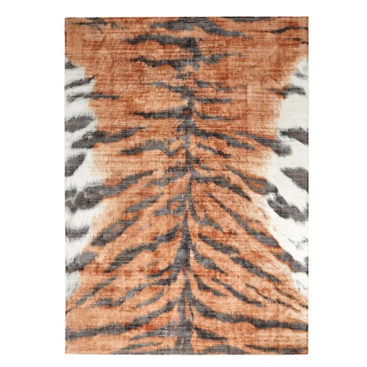 Global Views Tiger Stripe Rug-Orange