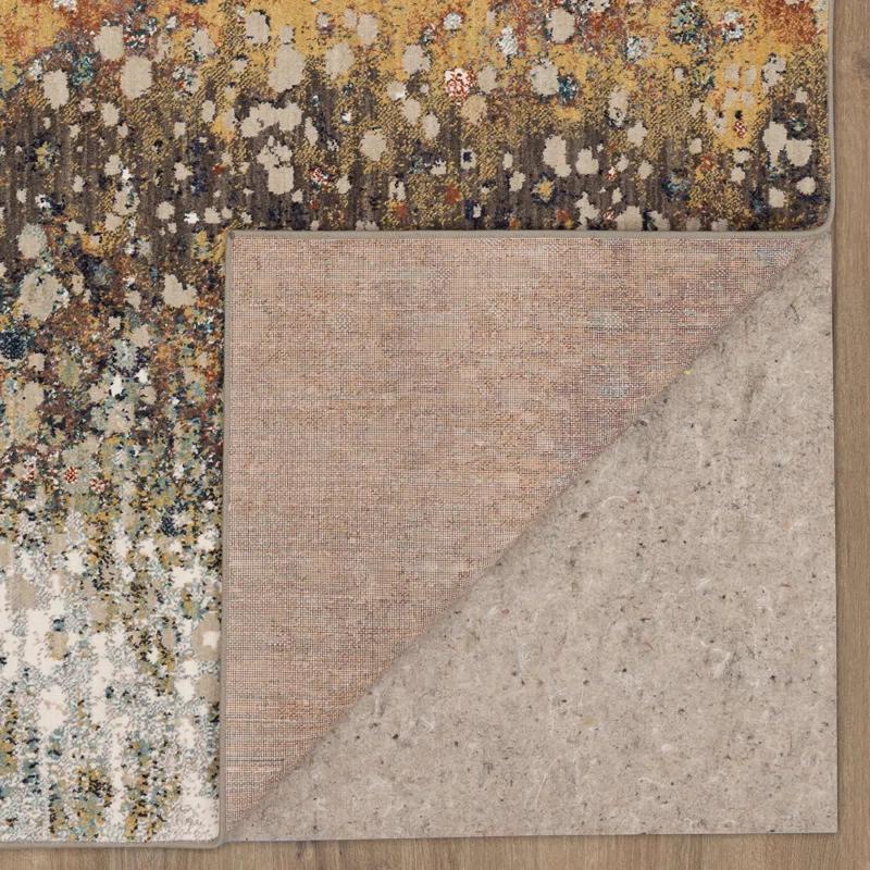Karastan Torrent Abstract Rose Gold/Gray Area Rug