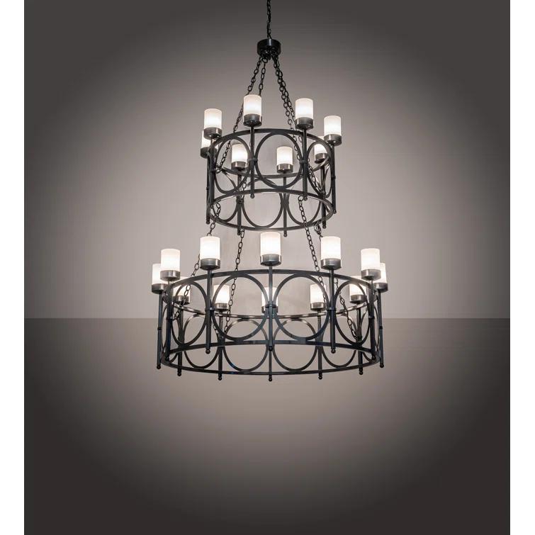 Meyda Lighting Porta 20 - Light Dimmable Tiered Chandelier