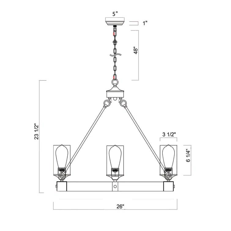 Three Posts™ Dahlia 6 - Light Dimmable Wagon Wheel Chandelier