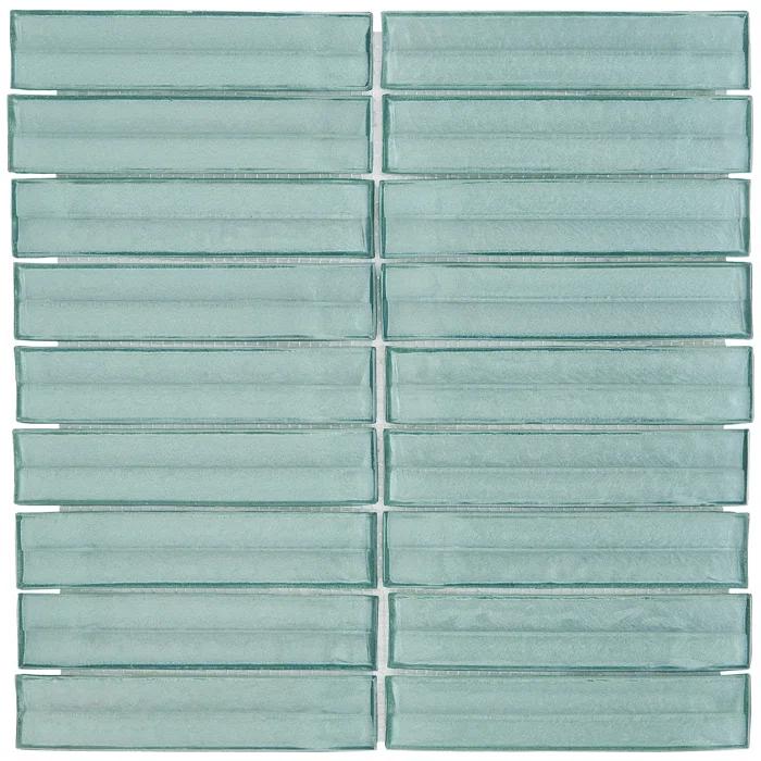Tara Stacked 11.61" x 11.73" Molten Glass Mosaic Wall Tile (0.95 Sq. Ft. / Sheet)