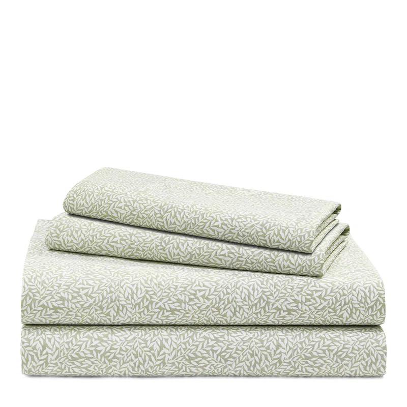 Spencer Leaf 200 Thread Count Floral 100% Cotton Sheet Set