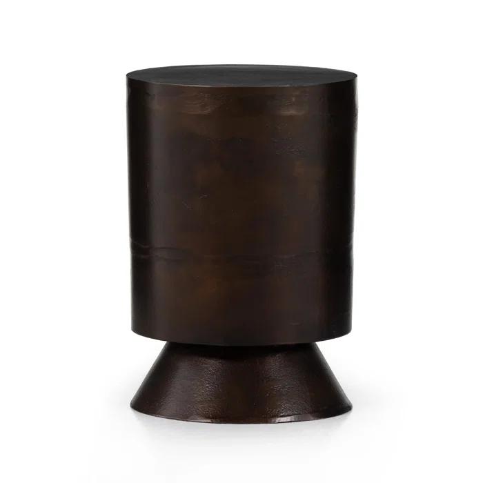 Simone Round Metal End Table (14.5")