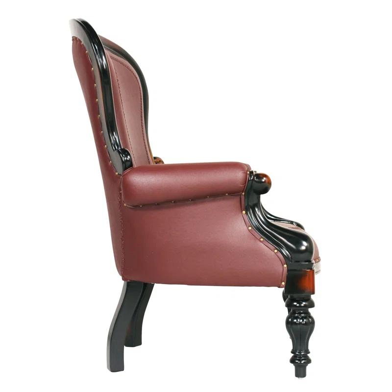 Design Toscano Victorian Faux Leather Armchair
