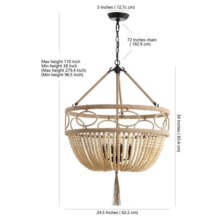 Sadie 4 Light Metal Dimmable Empire Chandelier