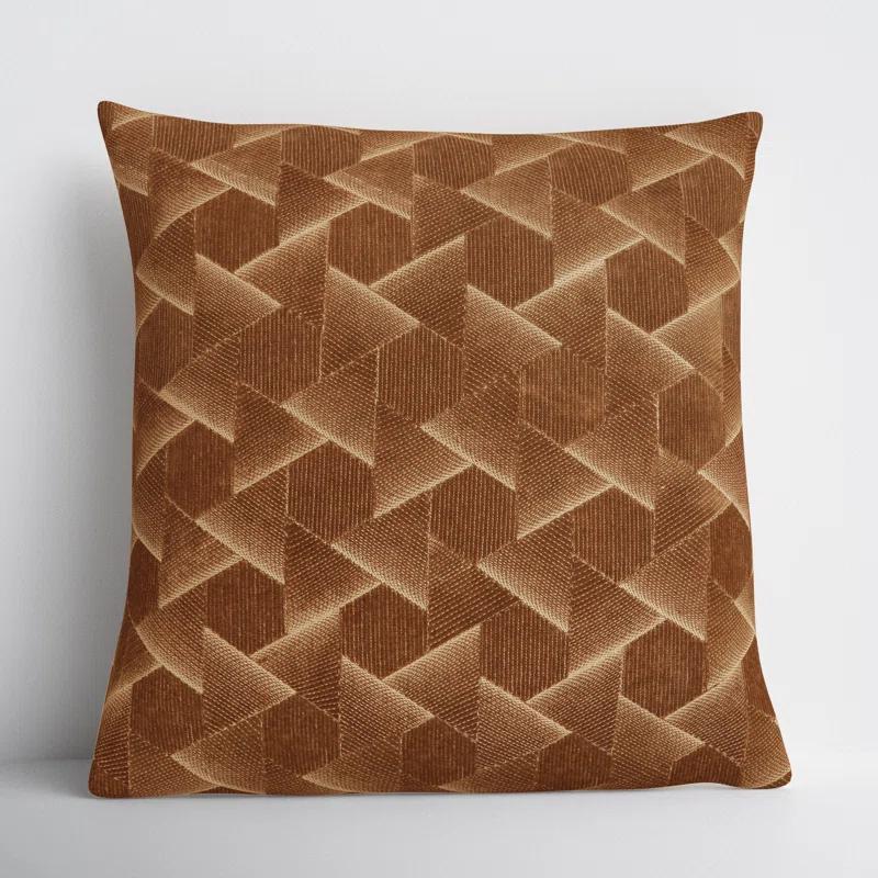 Gretchen Embroidered Cotton Throw Pillow