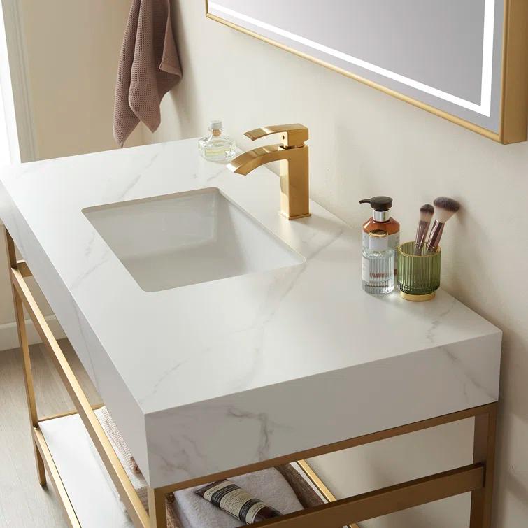 Vinnova 60'' Single Bathroom Vanity with Stone Top