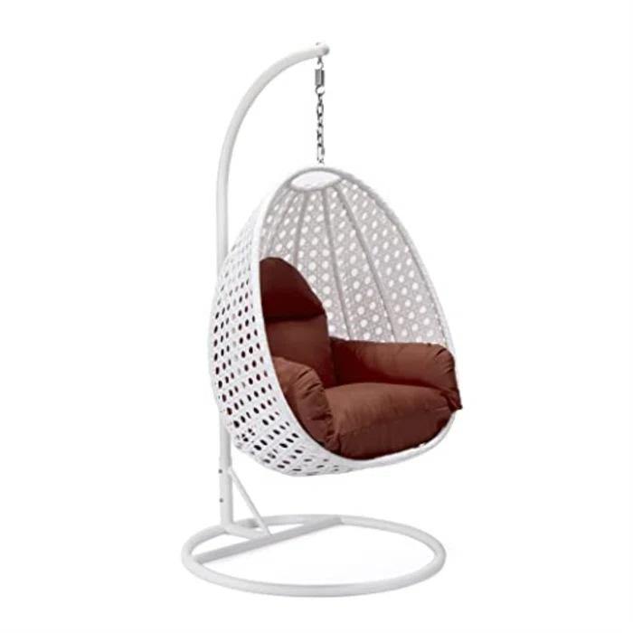 Dakota Fields Brookstonval 1 Person Hanging Egg Swing Chair with Stand