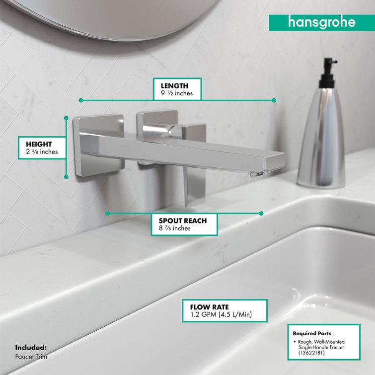Metropol Low Flow Water Saving Wall Mounted Bathroom Faucet