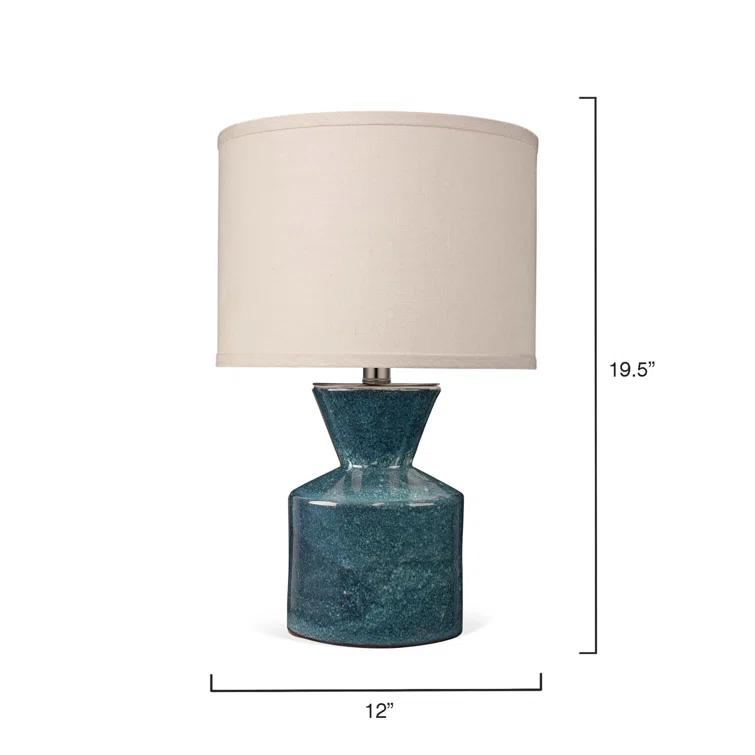Jamie Young Berkley Ceramic Table Lamp with Linen Shade