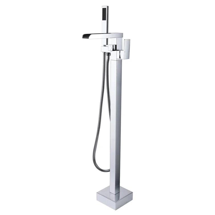 1 Handle Bathroom Freestanding Tub Filler with Diverter