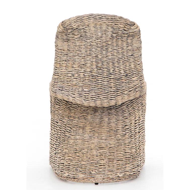 Portia Contemporary Gray Wash Rattan Side Chair