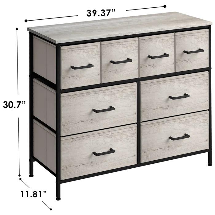 Sorbus Sorbus 8 Drawers Chest Dresser with Knob Handle
